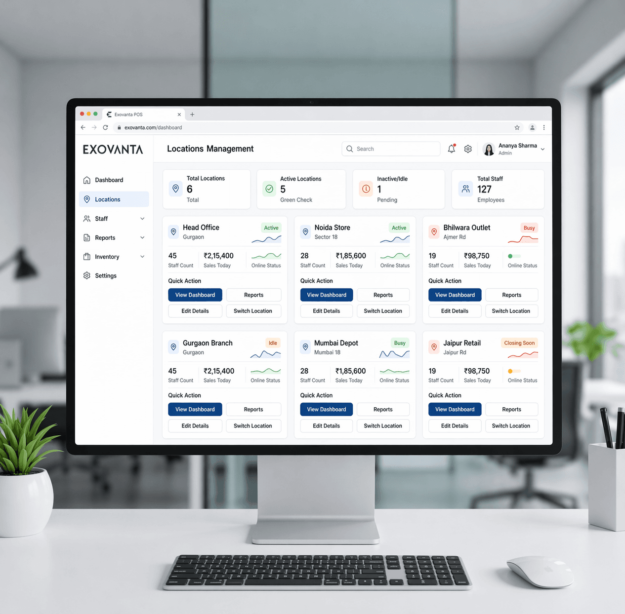Exovanta POS Multi-location Support