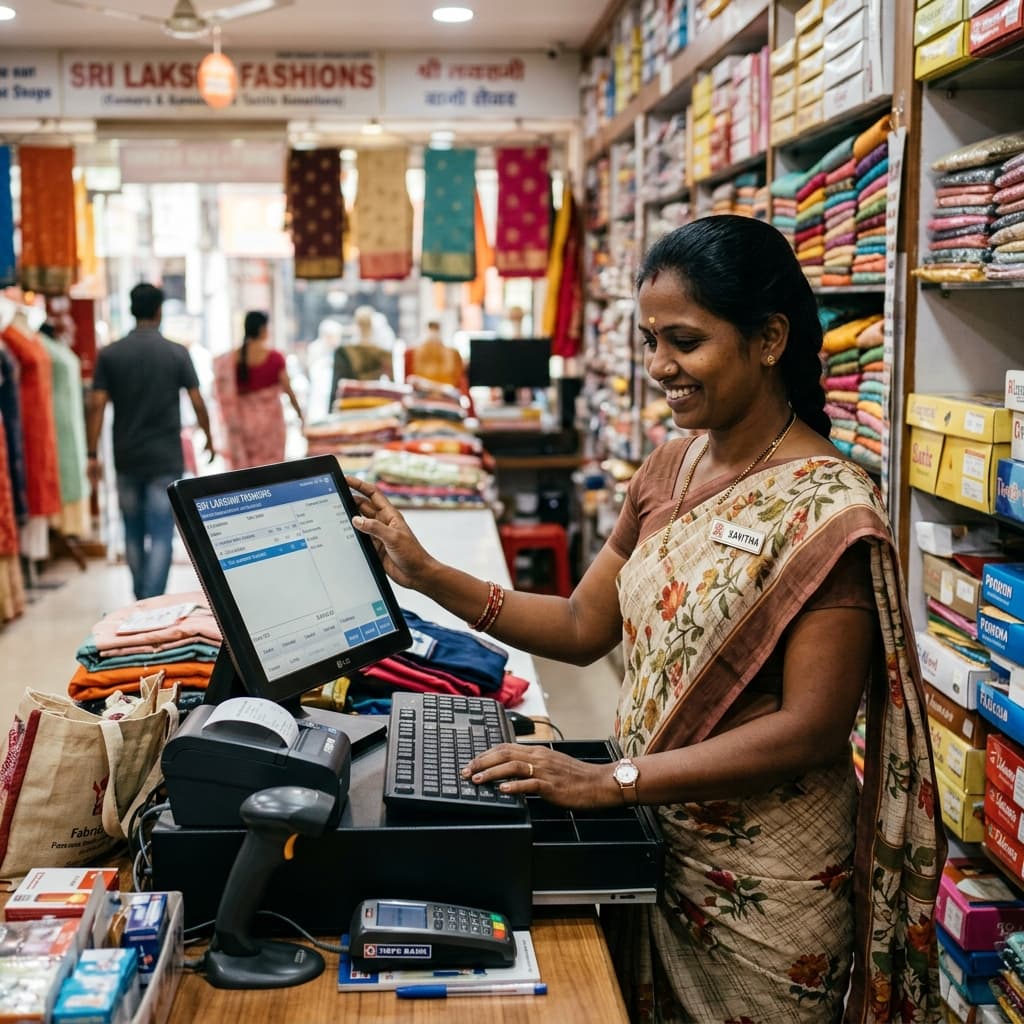 Happy merchant
